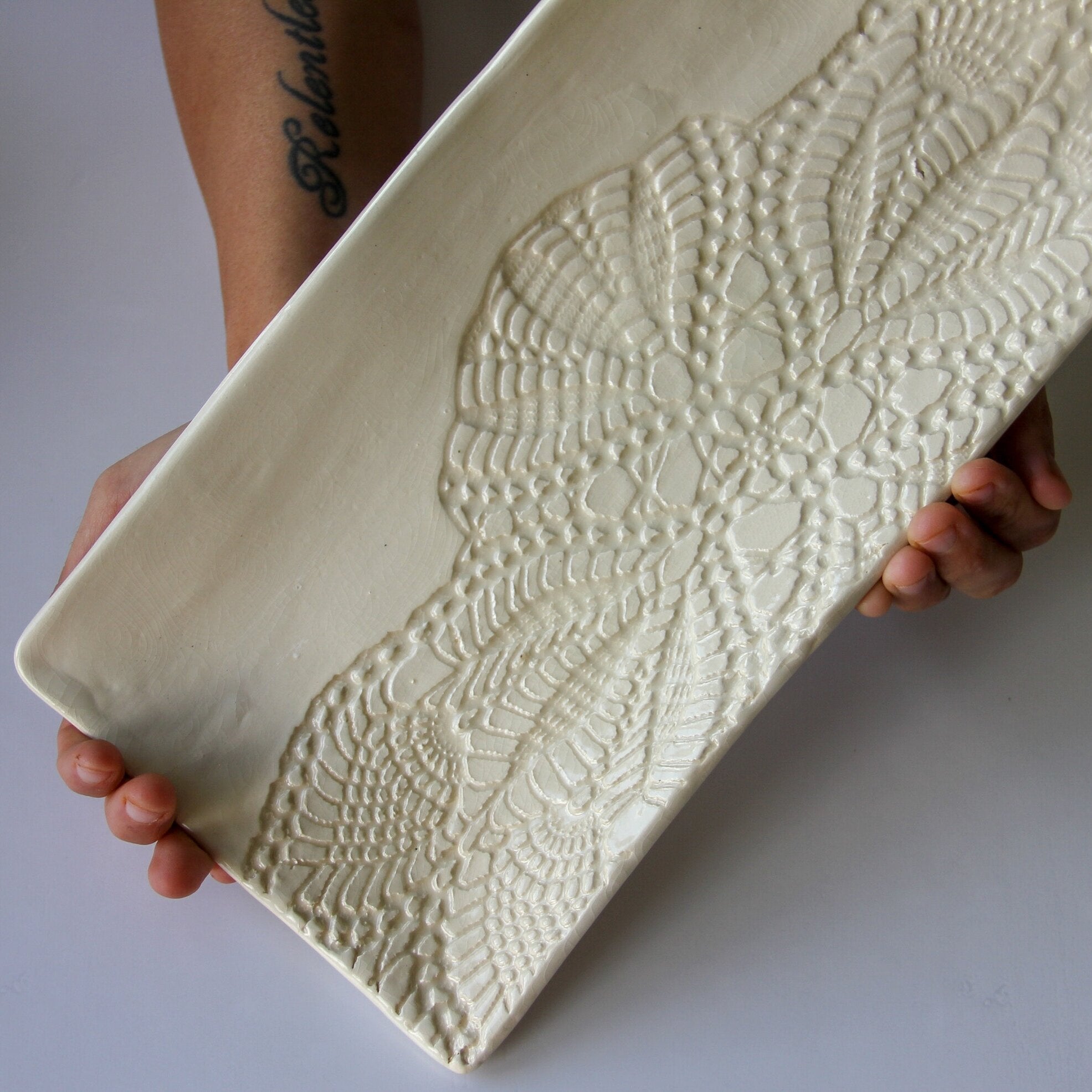 Large Rectangular Platter White