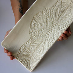 Large Rectangular Platter White