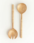 Thin Woven Mango Wood Salad Servers