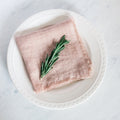 Stone Washed Linen Cocktail Napkin Blush Single