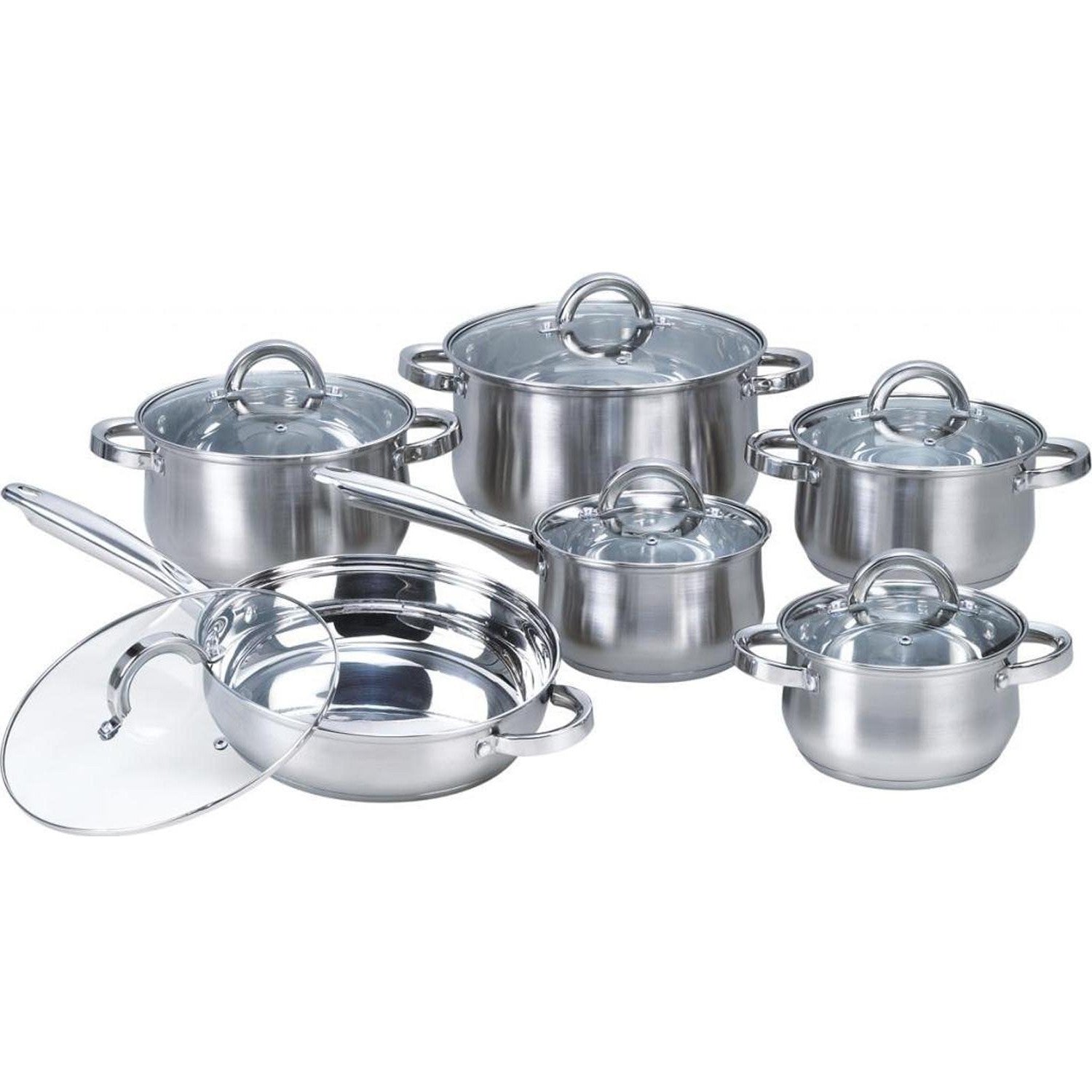 12 Piece Stainless Steel Cookware Set Main image