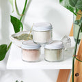 Clay Face Mask Trio Rose Clay French Green Clay Kaolin Clay Turmeric Kelp Calendula