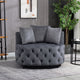 Matthias Plush Velvet Barrel Chair with Solid Wood Legs - Available in 3 Colors