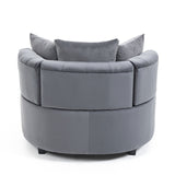 Matthias Plush Velvet Barrel Chair with Solid Wood Legs - Available in 3 Colors