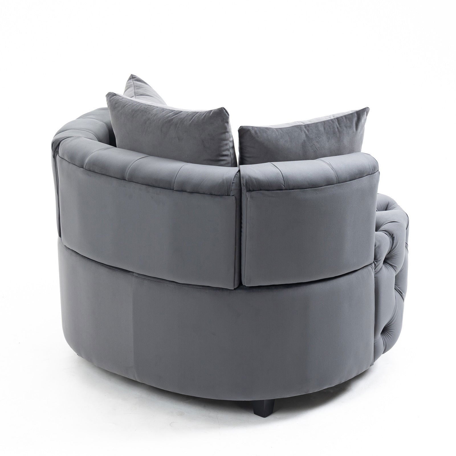 Matthias Plush Velvet Barrel Chair with Solid Wood Legs - Available in 3 Colors