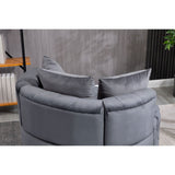 Matthias Plush Velvet Barrel Chair with Solid Wood Legs - Available in 3 Colors
