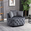 Matthias Plush Velvet Barrel Chair with Solid Wood Legs - Available in 3 Colors