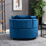 Matthias Plush Velvet Barrel Chair with Solid Wood Legs - Available in 3 Colors