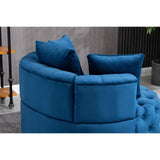 Matthias Plush Velvet Barrel Chair with Solid Wood Legs - Available in 3 Colors