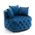 Matthias Plush Velvet Barrel Chair with Solid Wood Legs - Available in 3 Colors