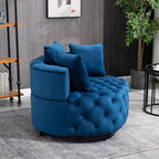 Matthias Plush Velvet Barrel Chair with Solid Wood Legs - Available in 3 Colors