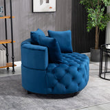 Matthias Plush Velvet Barrel Chair with Solid Wood Legs - Available in 3 Colors
