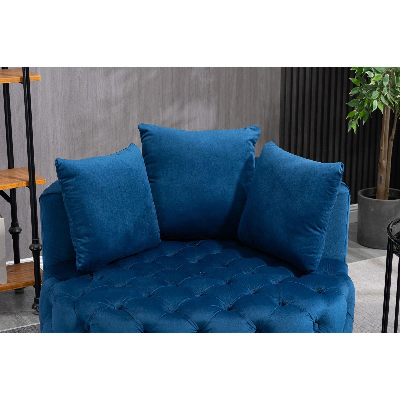 Matthias Plush Velvet Barrel Chair with Solid Wood Legs - Available in 3 Colors