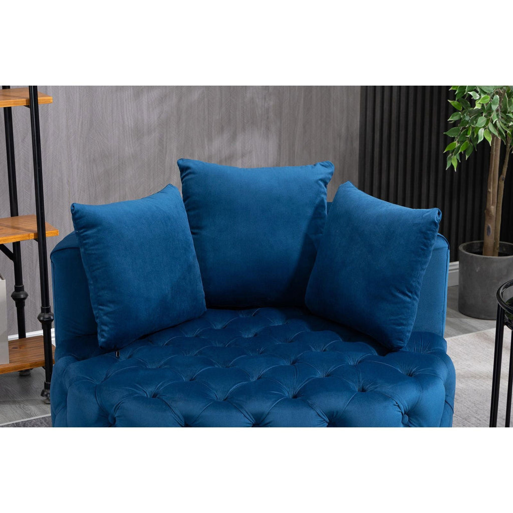 Matthias Plush Velvet Barrel Chair with Solid Wood Legs - Available in 3 Colors