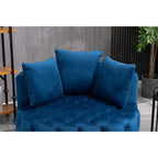 Matthias Plush Velvet Barrel Chair with Solid Wood Legs - Available in 3 Colors