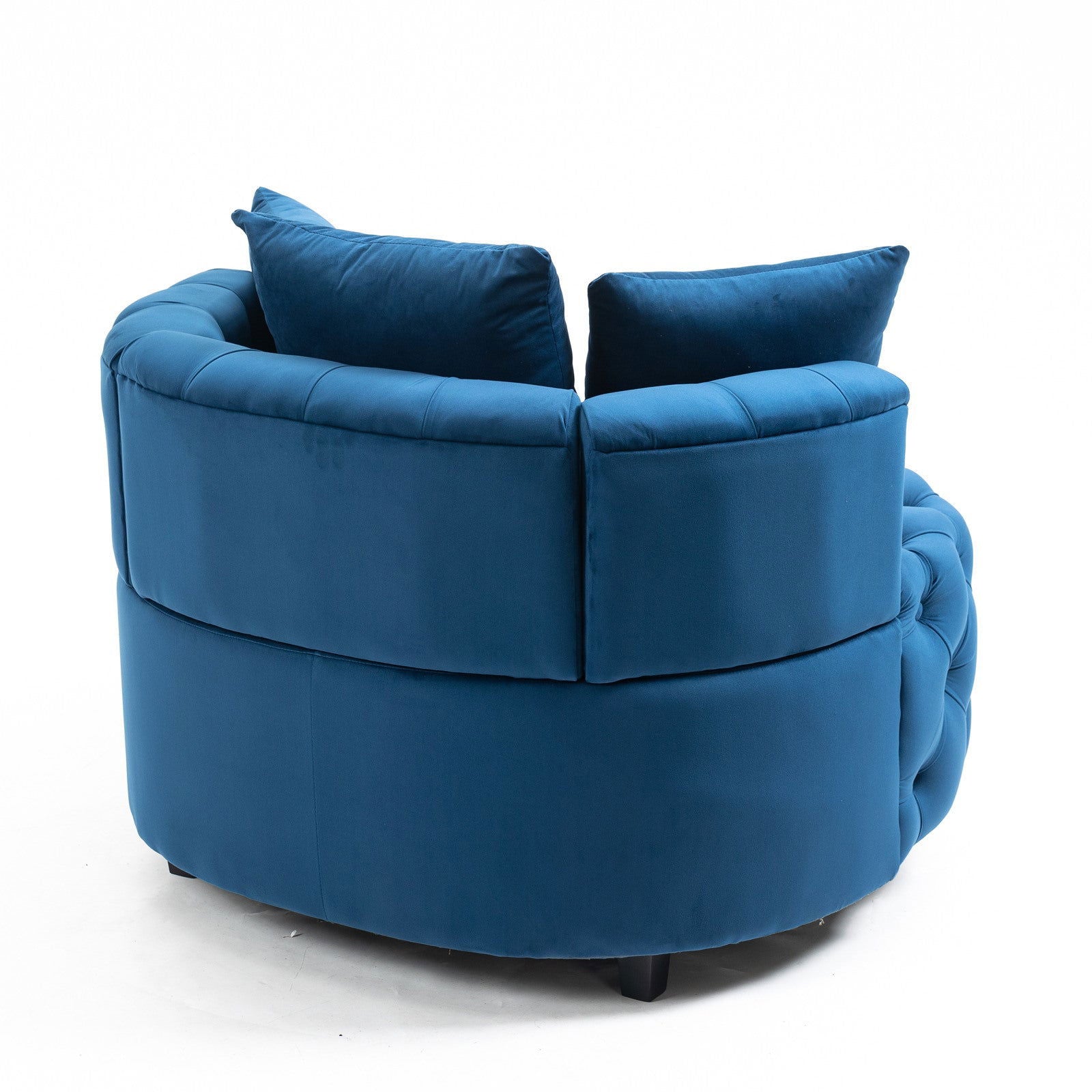 Matthias Plush Velvet Barrel Chair with Solid Wood Legs - Available in 3 Colors