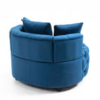 Matthias Plush Velvet Barrel Chair with Solid Wood Legs - Available in 3 Colors