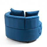 Matthias Plush Velvet Barrel Chair with Solid Wood Legs - Available in 3 Colors