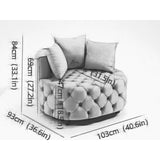 Matthias Plush Velvet Barrel Chair with Solid Wood Legs - Available in 3 Colors