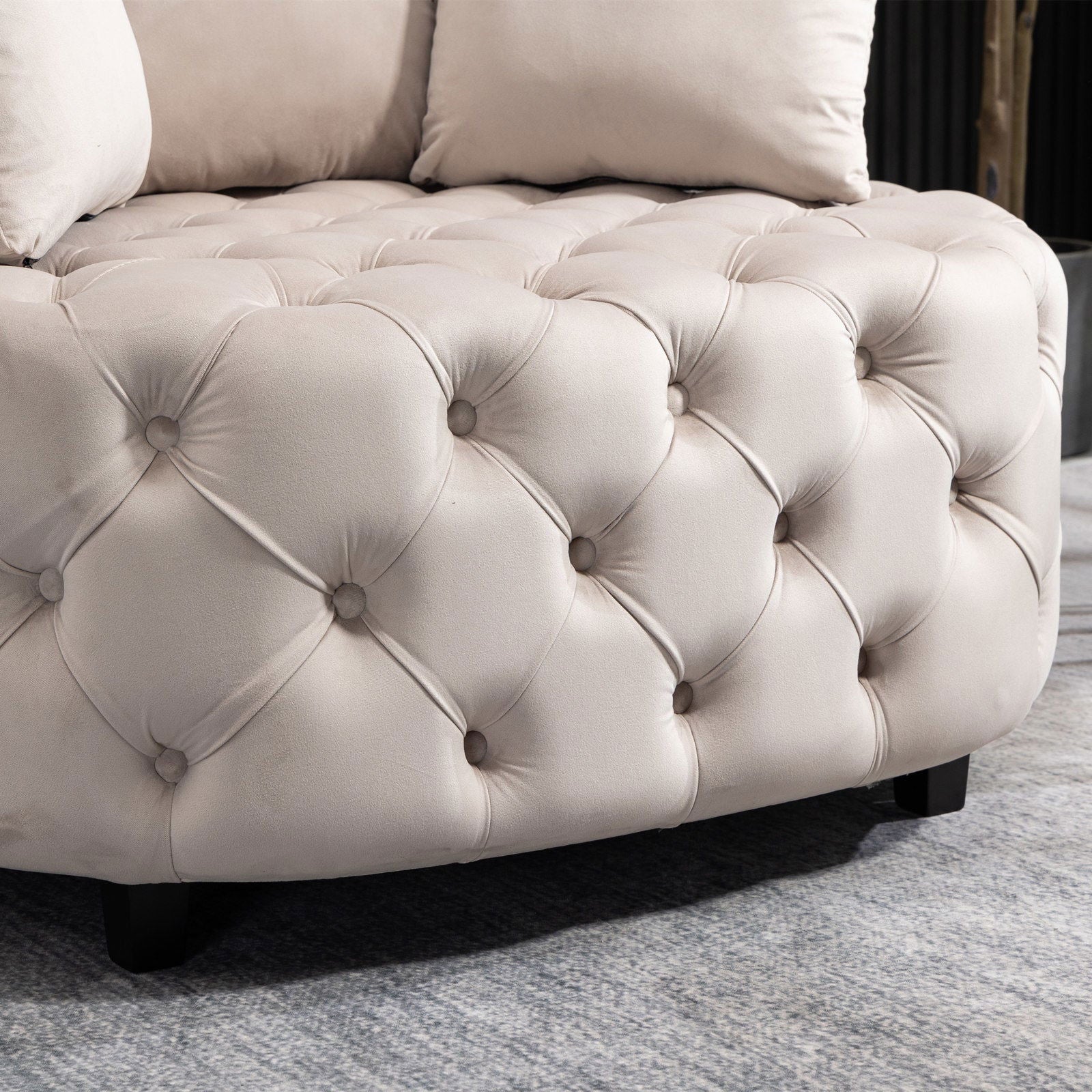 Matthias Plush Velvet Barrel Chair with Solid Wood Legs - Available in 3 Colors