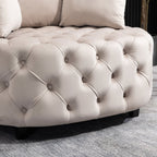 Matthias Plush Velvet Barrel Chair with Solid Wood Legs - Available in 3 Colors