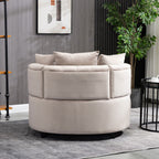Matthias Plush Velvet Barrel Chair with Solid Wood Legs - Available in 3 Colors