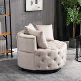 Matthias Plush Velvet Barrel Chair with Solid Wood Legs - Available in 3 Colors