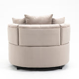 Matthias Plush Velvet Barrel Chair with Solid Wood Legs - Available in 3 Colors