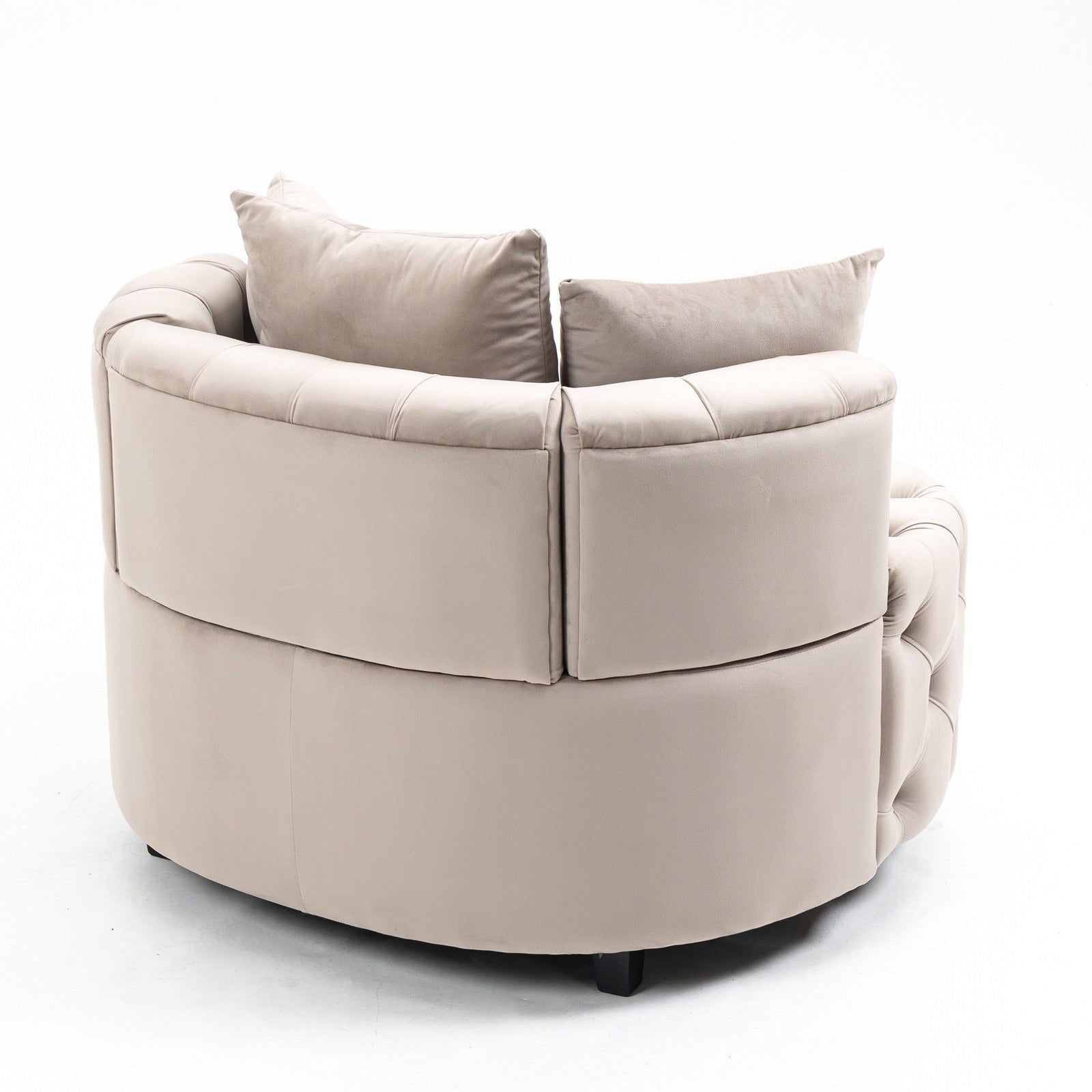 Matthias Plush Velvet Barrel Chair with Solid Wood Legs - Available in 3 Colors