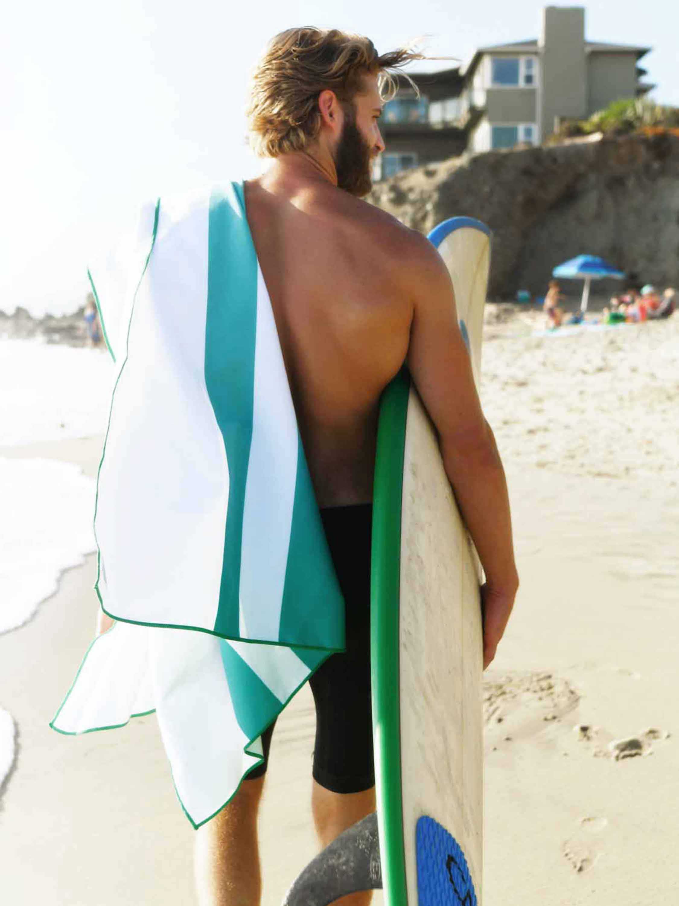 Aqua Microfiber Beach Towel Secondary image