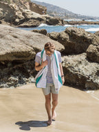 Aqua Microfiber Beach Towel