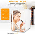 Multifunctional 6L Portable Skincare Fridge with HD Mirror and LED Light
