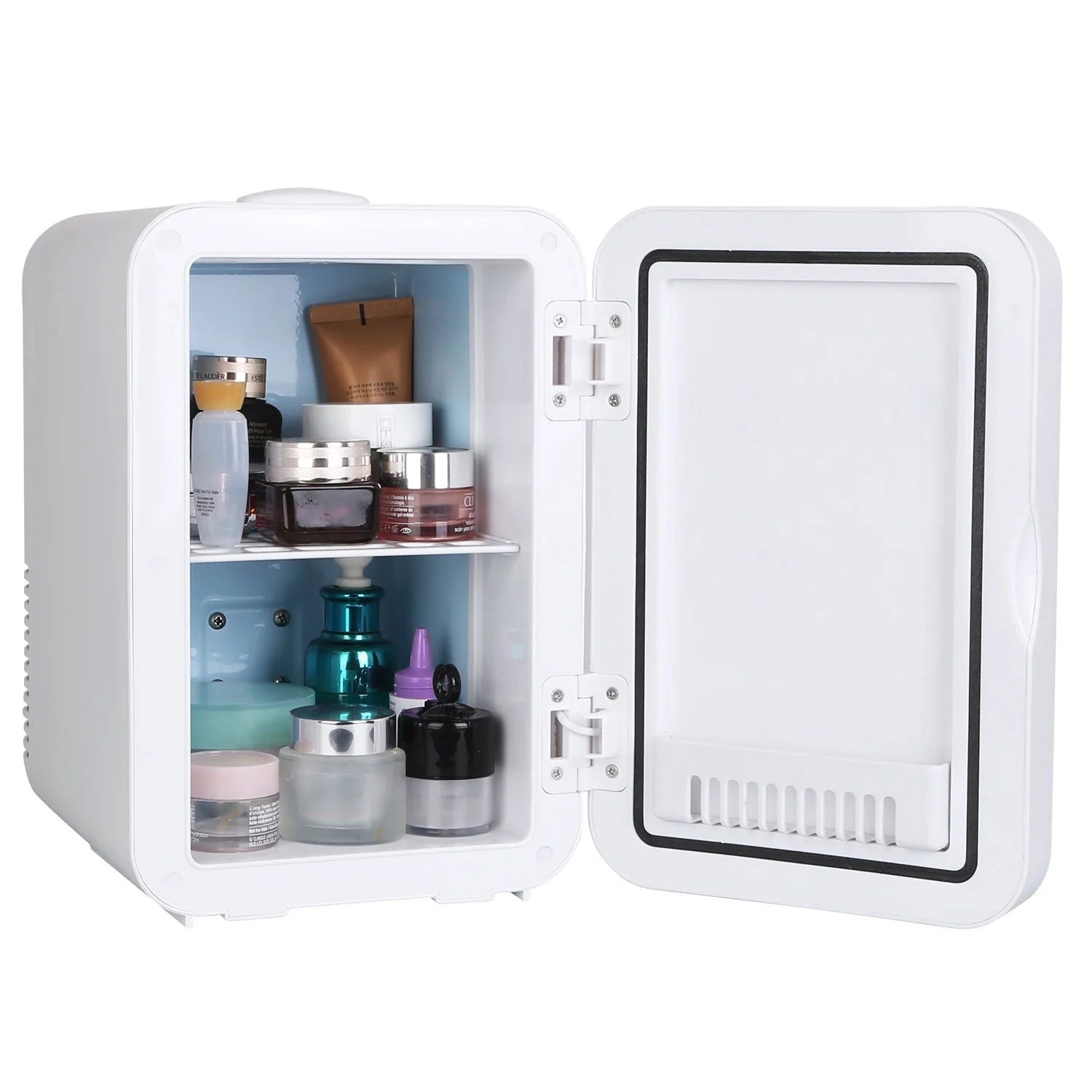 Multifunctional 6L Portable Skincare Fridge with HD Mirror and LED Light