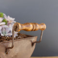 Rustic Metal Planter with Witch Boot Legs