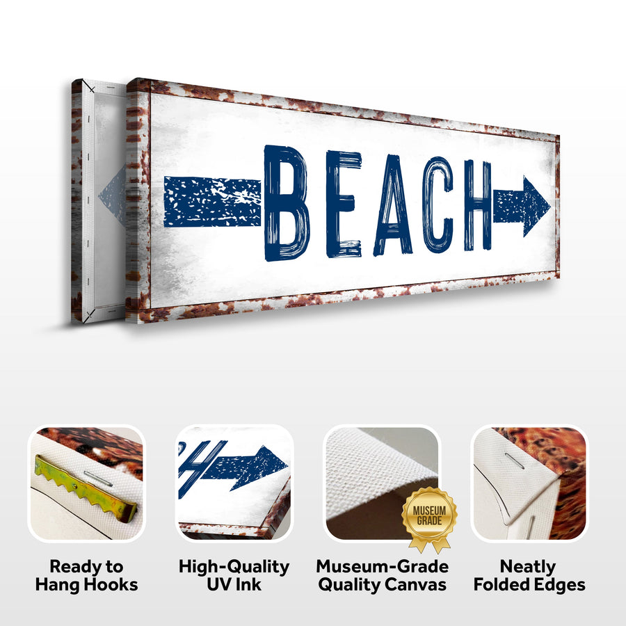 Beach Arrow Sign