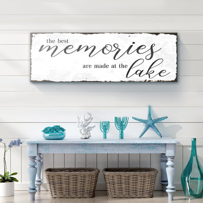 Best Memories At The Lake Sign Style 2