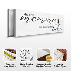 Best Memories At The Lake Sign