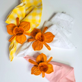 Orchid Handwoven Iraca Napkin Ring Solid Color (one solid color)