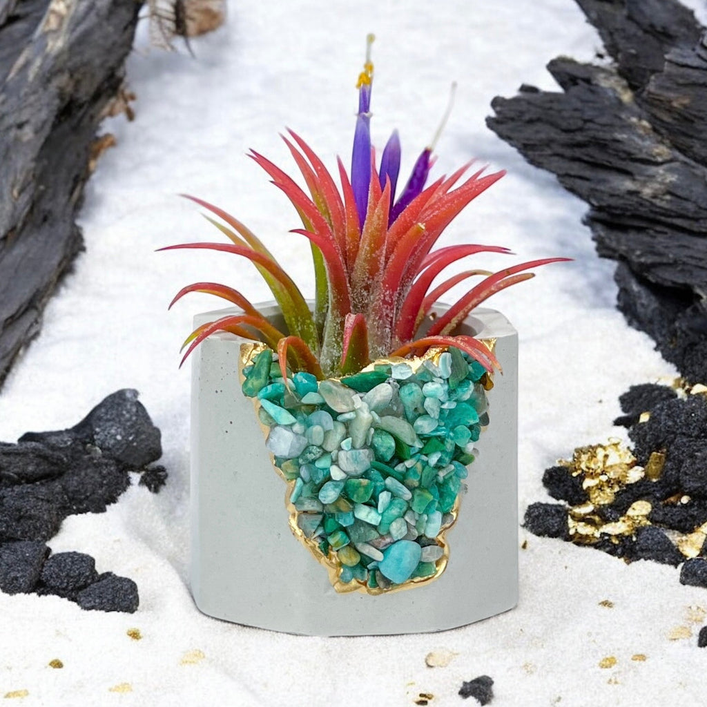 Amazonite Geode Planter