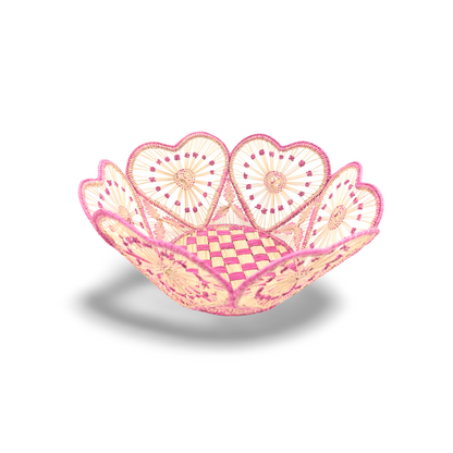Heartfelt Woven Bread Basket Accented Borders