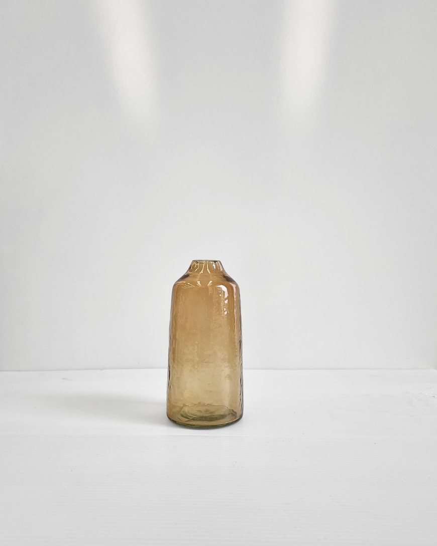 Siena Handblown Hammered Bud Vase Smoke