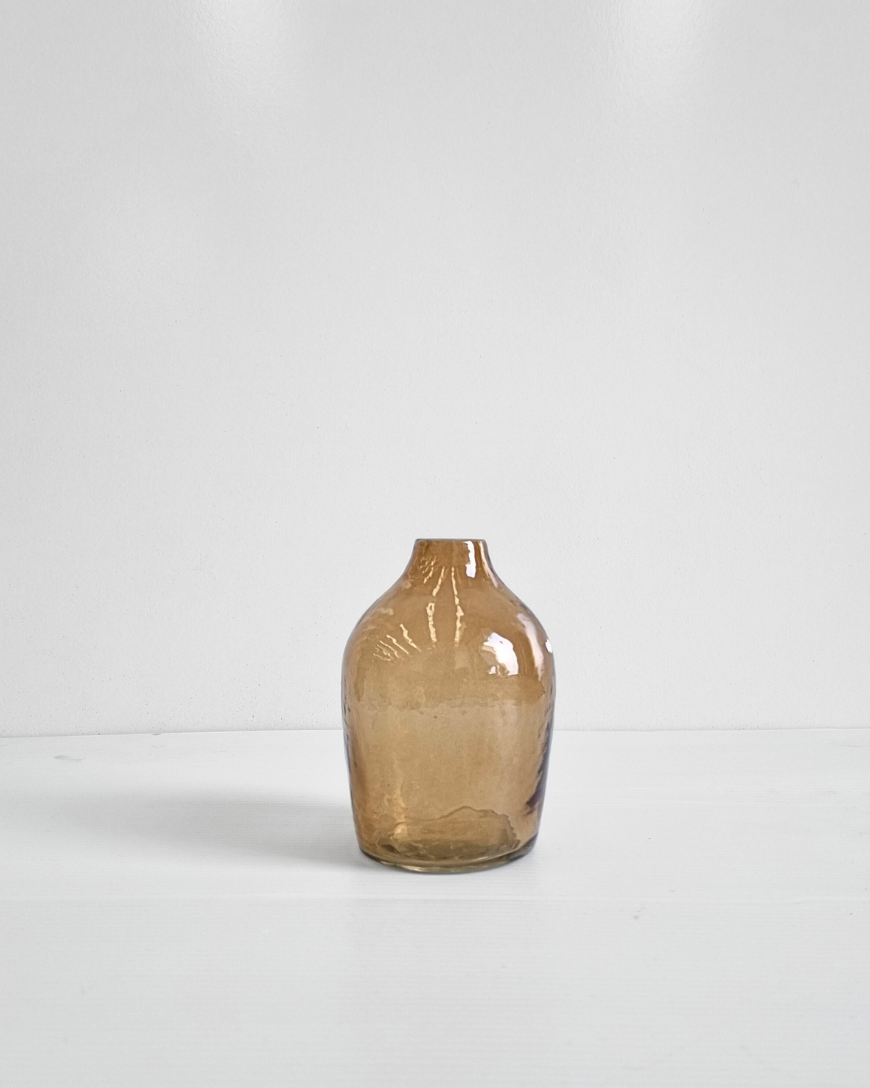 Haley Handblown Hammered Bud Vase Smoke