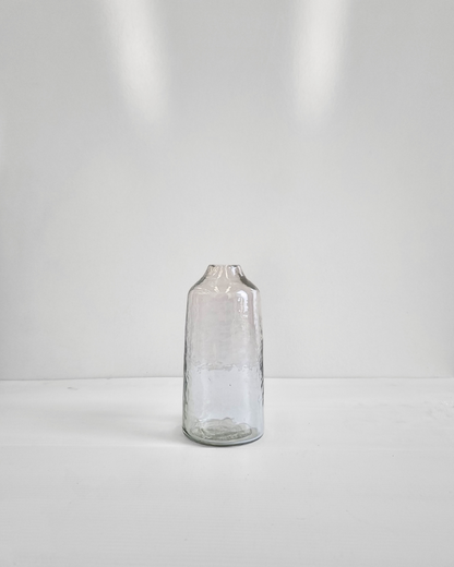 Siena Handblown Hammered Bud Vase Clear