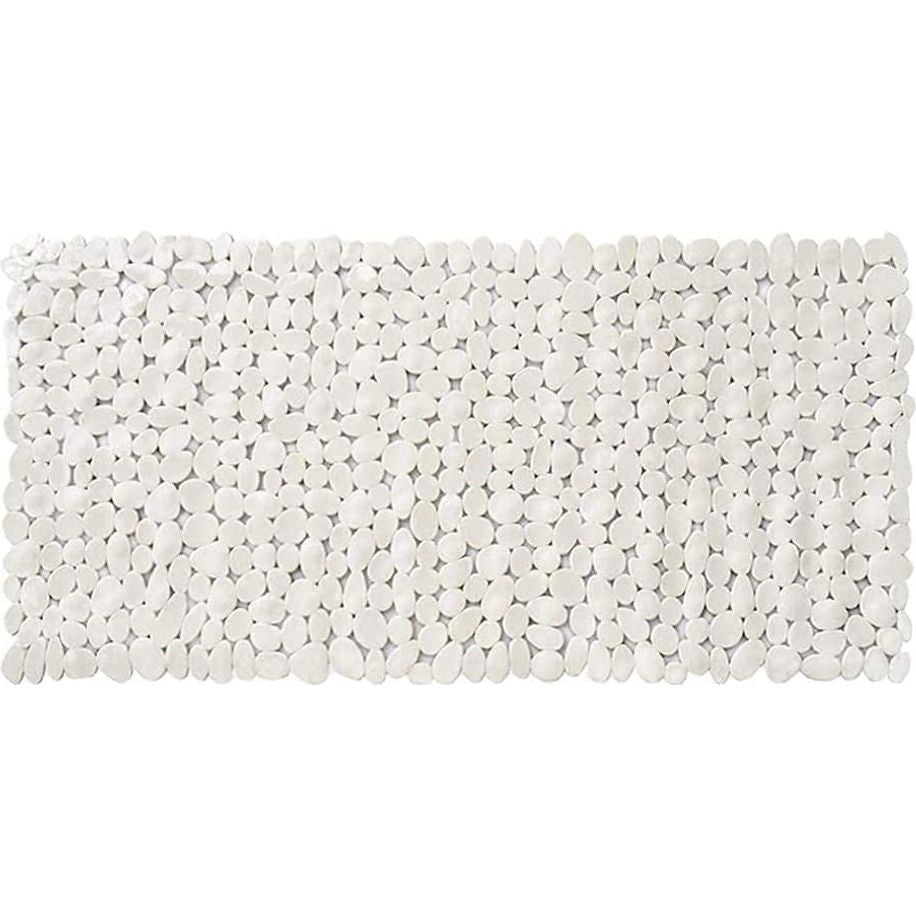 Resort-Inspired White Spa Pebbles Non-Slip Bathtub Mat