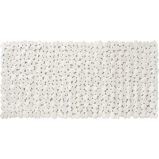 Resort-Inspired White Spa Pebbles Non-Slip Bathtub Mat
