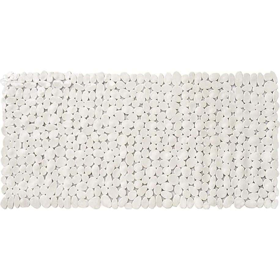 Resort-Inspired White Spa Pebbles Non-Slip Bathtub Mat