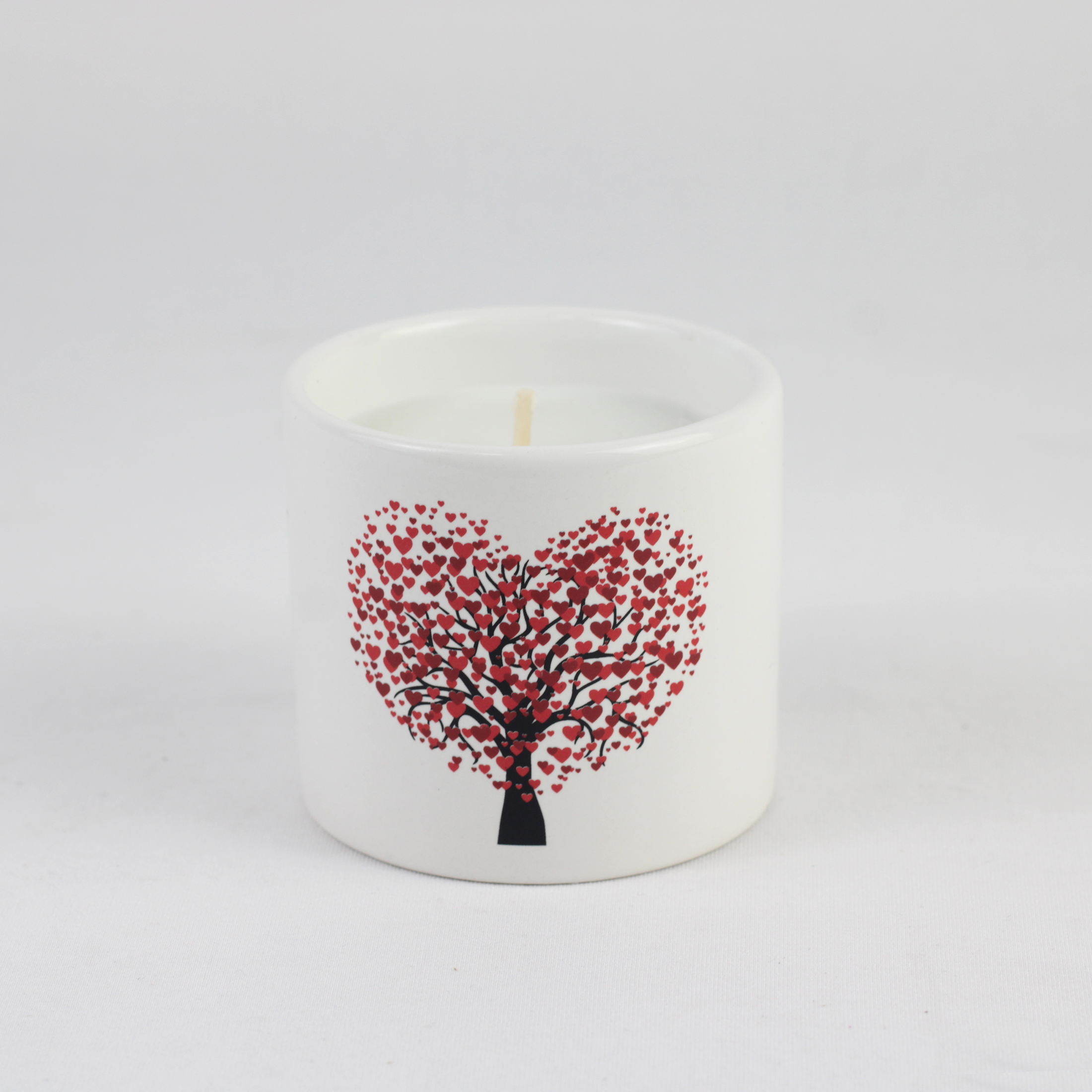 Love Tree Ceramic Candle Holder Set – 2-Piece Scented Candles