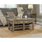 FarmHome Cedar Lodge 2 Drawer & 2 Faux Drawers Coffee Table