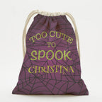 Exclusive - Sale | Bag Of Treats Custom Halloween Kids Drawstring Sack | Personalized Halloween Trick or Treat Bag Style 9
