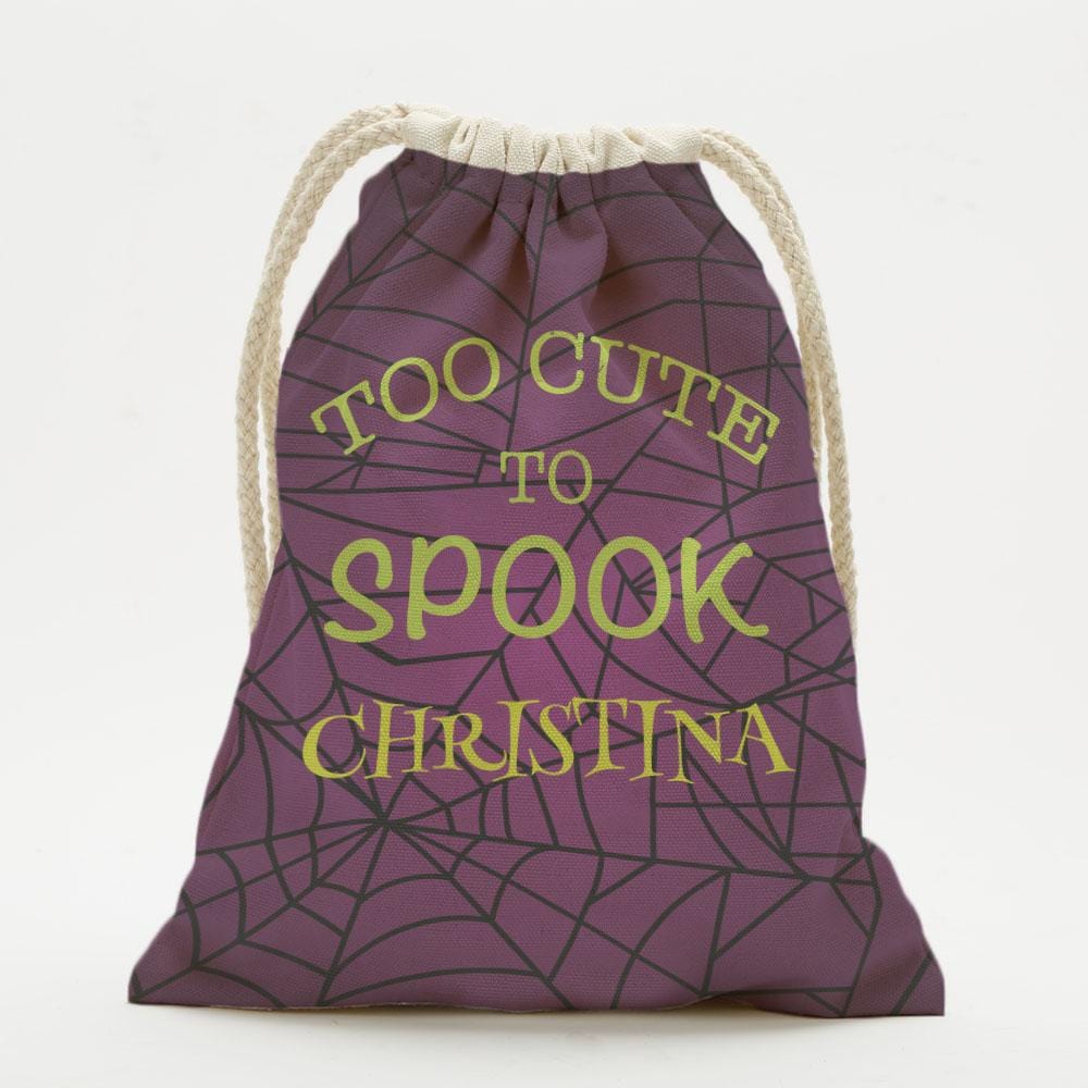Exclusive - Sale | Bag Of Treats Custom Halloween Kids Drawstring Sack | Personalized Halloween Trick or Treat Bag Style 9